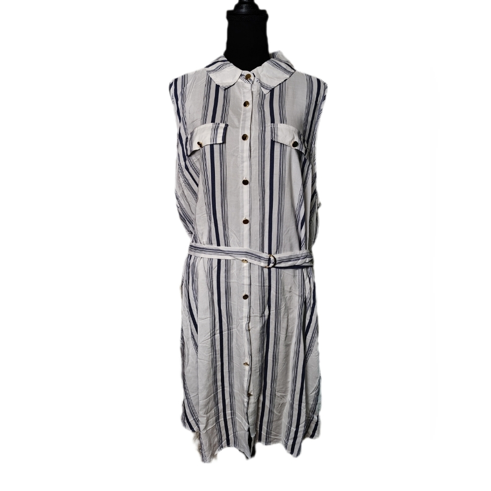 Marianne Women's Striped Sleeveless Dress Or Top Size 2X - Picture 2 of 9